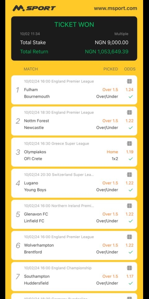  5 odds winning ticket