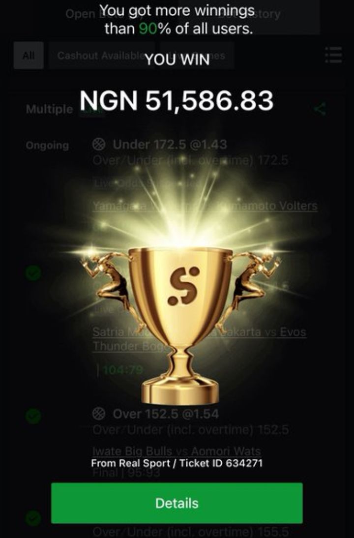  5 odds winning ticket