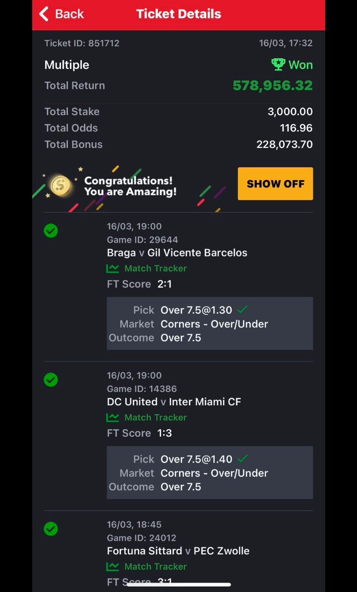  5 odds winning ticket