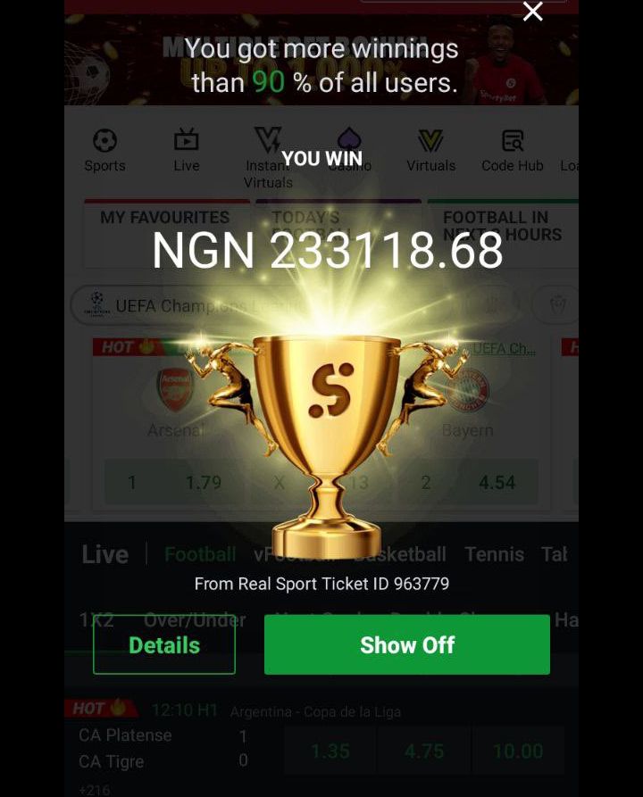  5 odds winning ticket