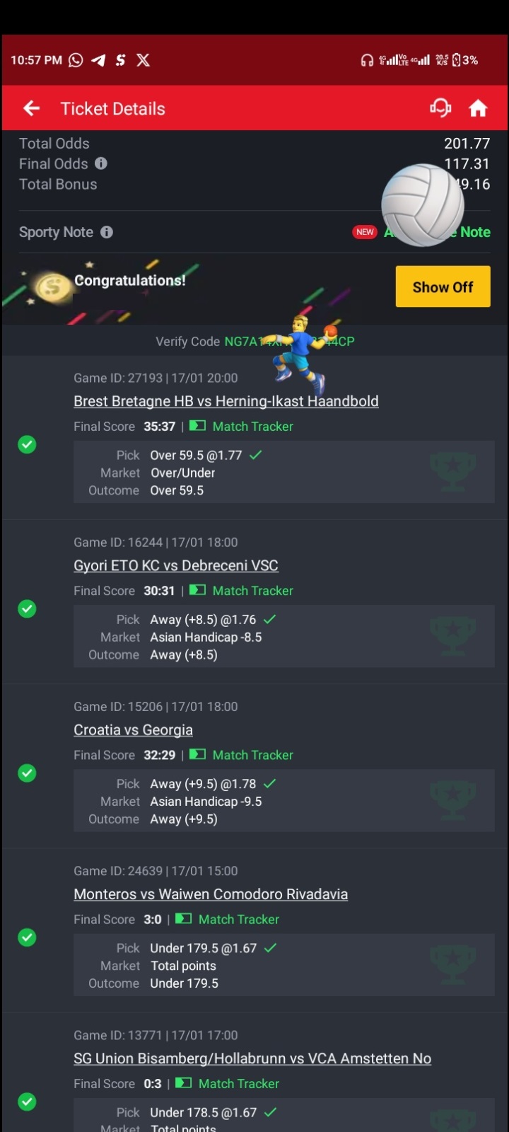  5 odds winning ticket