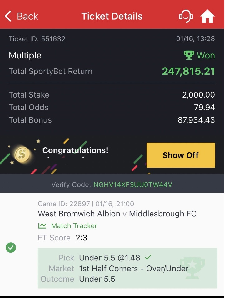  5 odds winning ticket