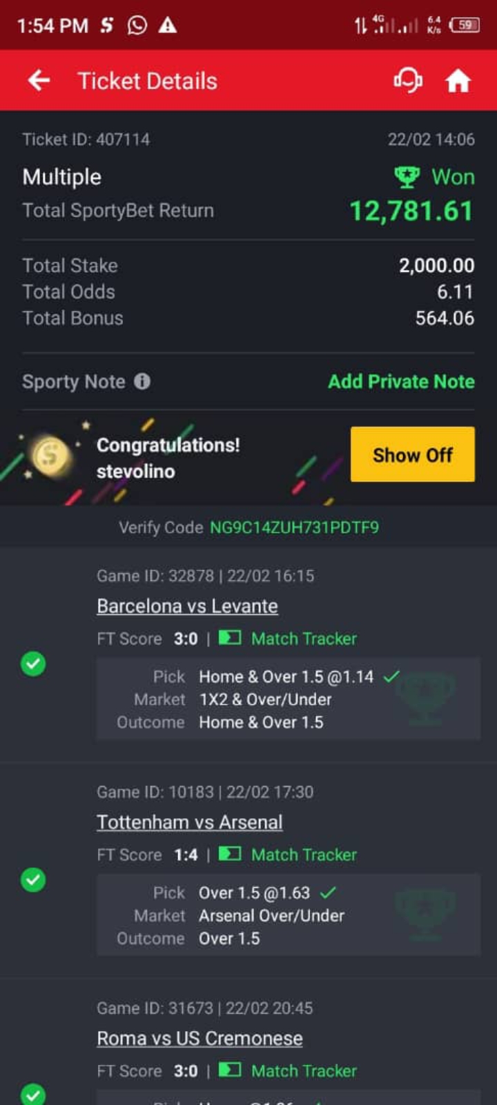  5 odds winning ticket