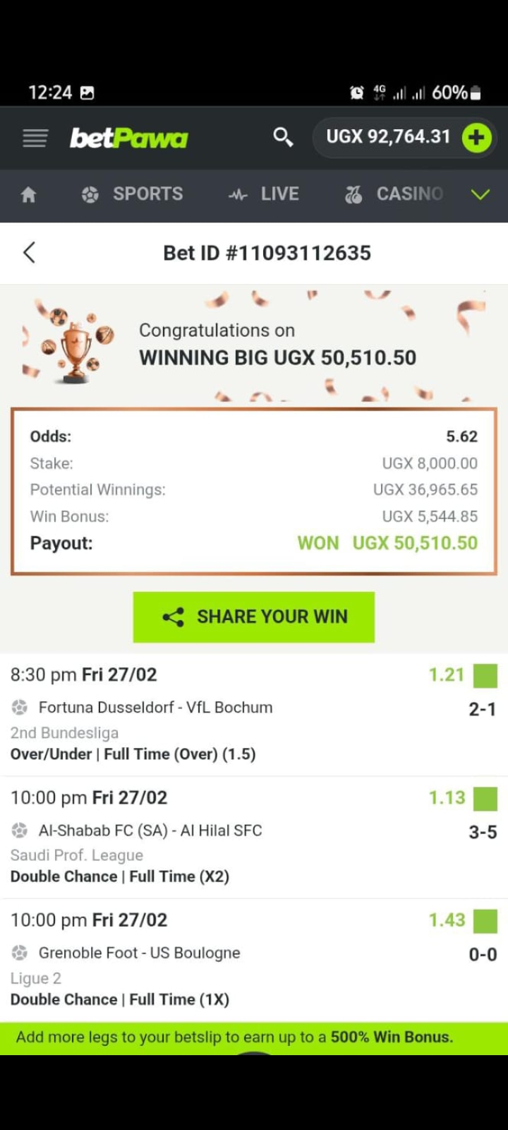  5 odds winning ticket