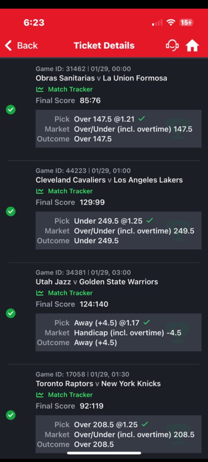  5 odds winning ticket