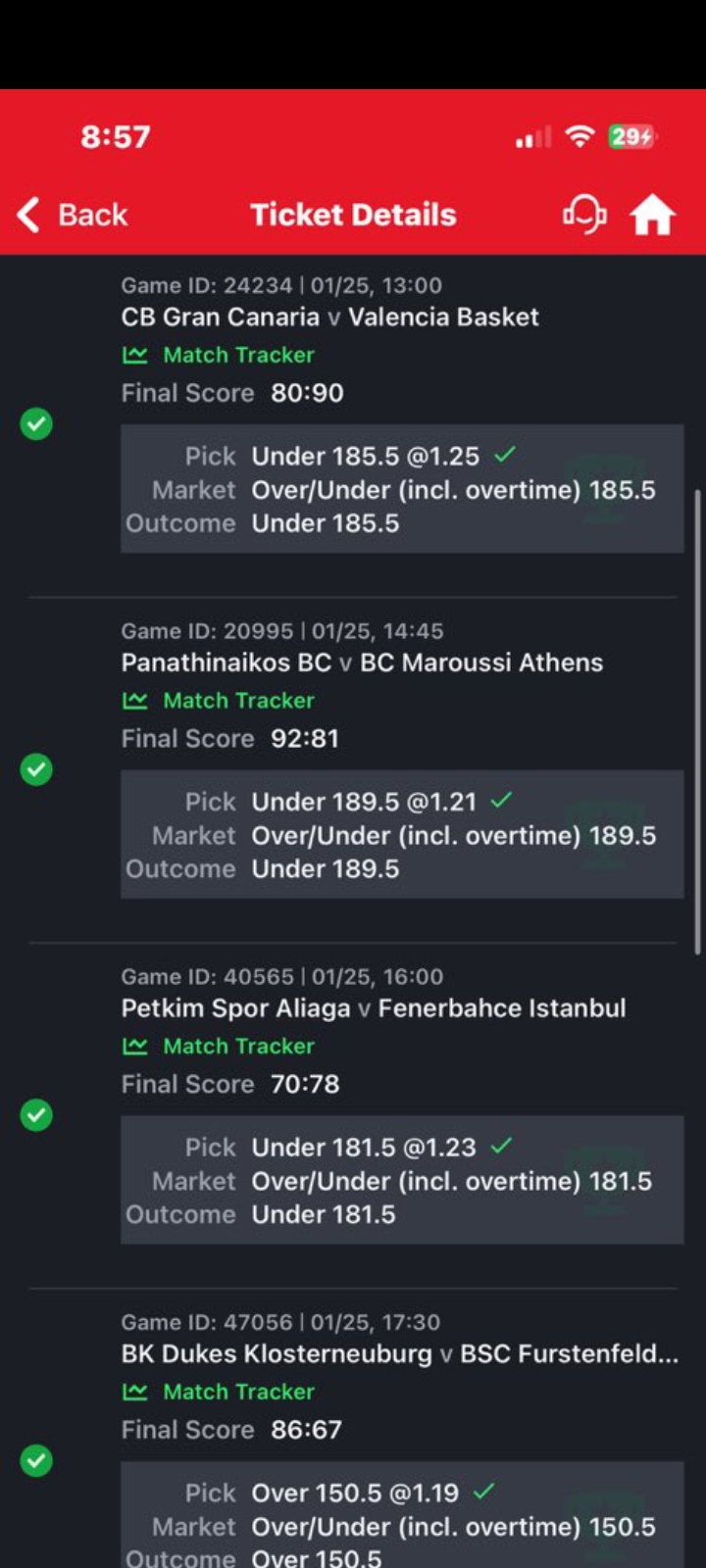  5 odds winning ticket